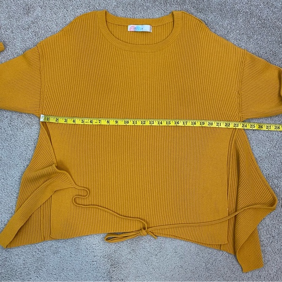 Free People FP Beach Brig Tie Front Sweater Orange XS - Picture 8 of 9